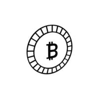 bitcoin, coin, crypto vector icon illustration