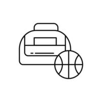 Bag, ball vector icon illustration