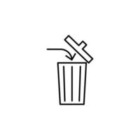 discard trash vector icon illustration