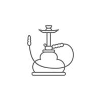 Hookah, marijuana vector icon illustration