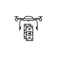 copter, drone, dollar usd vector icon illustration