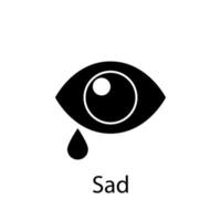 droop, eye, sad vector icon illustration