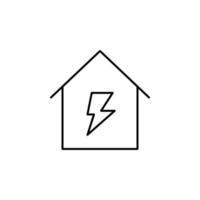 electricity, house vector icon illustration