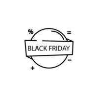 sticker tag black Friday vector icon illustration