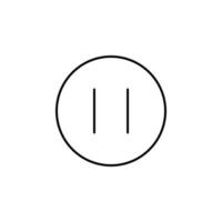 pause circular button vector icon illustration