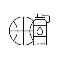 Ball, water, bottle vector icon illustration