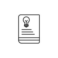 a light in notebook vector icon illustration