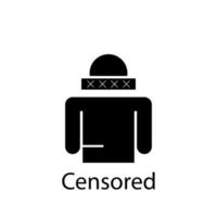 censurado, contraseña, humano vector icono ilustración
