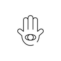 Hamsa hand vector icon illustration