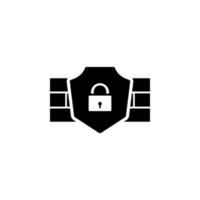 firewall protection vector icon illustration