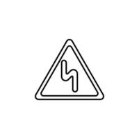 sign Dangerous turns vector icon illustration