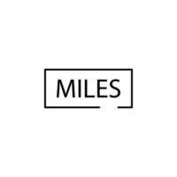 miles vector icon illustration