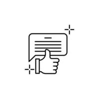 Feedback hands business vector icon illustration