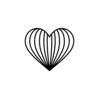 heart line of multiple heart vector icon illustration