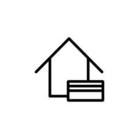 real estate bank card mortgage vector icon illustration