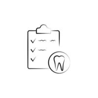 dental, invoice, stomatology vector icon illustration