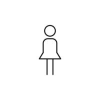 woman with skirt vector icon illustration