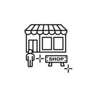 Shop customer business vector icon illustration