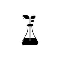 plant in a flask vector icon illustration