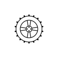 alloy wheel vector icon illustration