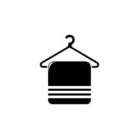 towel on a hanger vector icon illustration