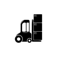 loader with boxes vector icon illustration