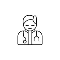 Doctor, man vector icon illustration