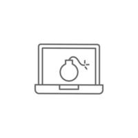 Bomb, notebook vector icon illustration