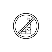 No alcohol vector icon illustration