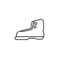 boot line vector icon illustration