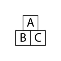 cubes ABC vector icon illustration