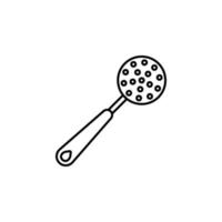 cooking spoon, skimmer, spatula vector icon illustration