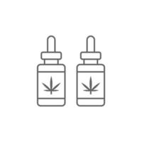 tintura, marijuana vector icono ilustración