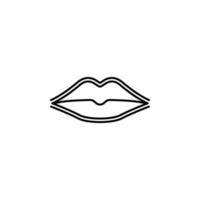 lips, plastic surgery vector icon illustration