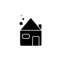 House, green vector icon illustration