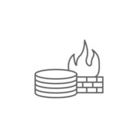 firewall, money vector icon illustration