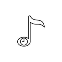 music time vector icon illustration