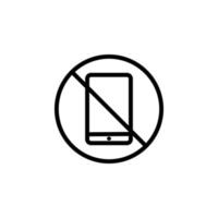 Phone ban vector icon illustration