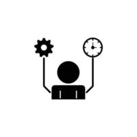 select time and control vector icon illustration