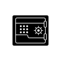 Bank, deposit, safe, safety, strongbox vector icon illustration