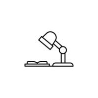 Office lamp book vector icon illustration