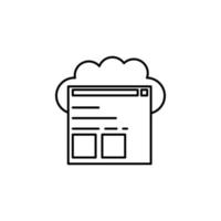 internet in the cloud vector icon illustration
