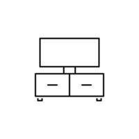 stand, tv vector icon illustration