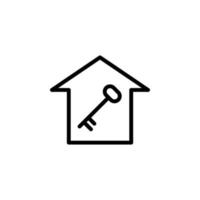 real estate key vector icon illustration