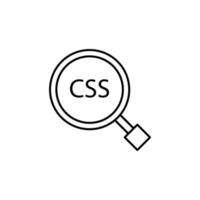 CSS search vector icon illustration