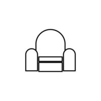 armchair line vector icon illustration