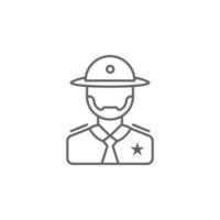 Avatar, police vector icon illustration