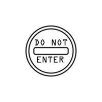 entrance is banned road sign vector icon illustration