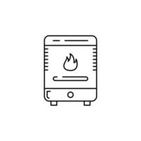 furnace, heater vector icon illustration