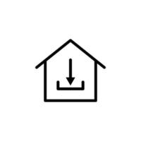 real estate download vector icon illustration